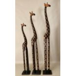 TOWER OF GIRAFFES, a set of three, 200cm at tallest.(3)