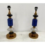 TABLE LAMPS, a pair, Murano style, 52cm H. (2)