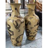 FLOOR VASES, a pair, Chinese export style, glazed ceramic, 189cm H. (2)