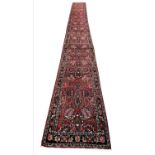 PERSIAN SAROUK LONG RUNNER, 842cm x 80cm.