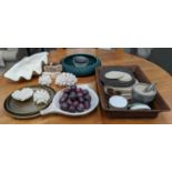COLLECTION OF INTEREST, including two baskets, twelve place mats, thirteen coasters, three egg cups,