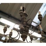 CHANDELLIER, 90cm drop approx, French provincial, style design, 6 branch.