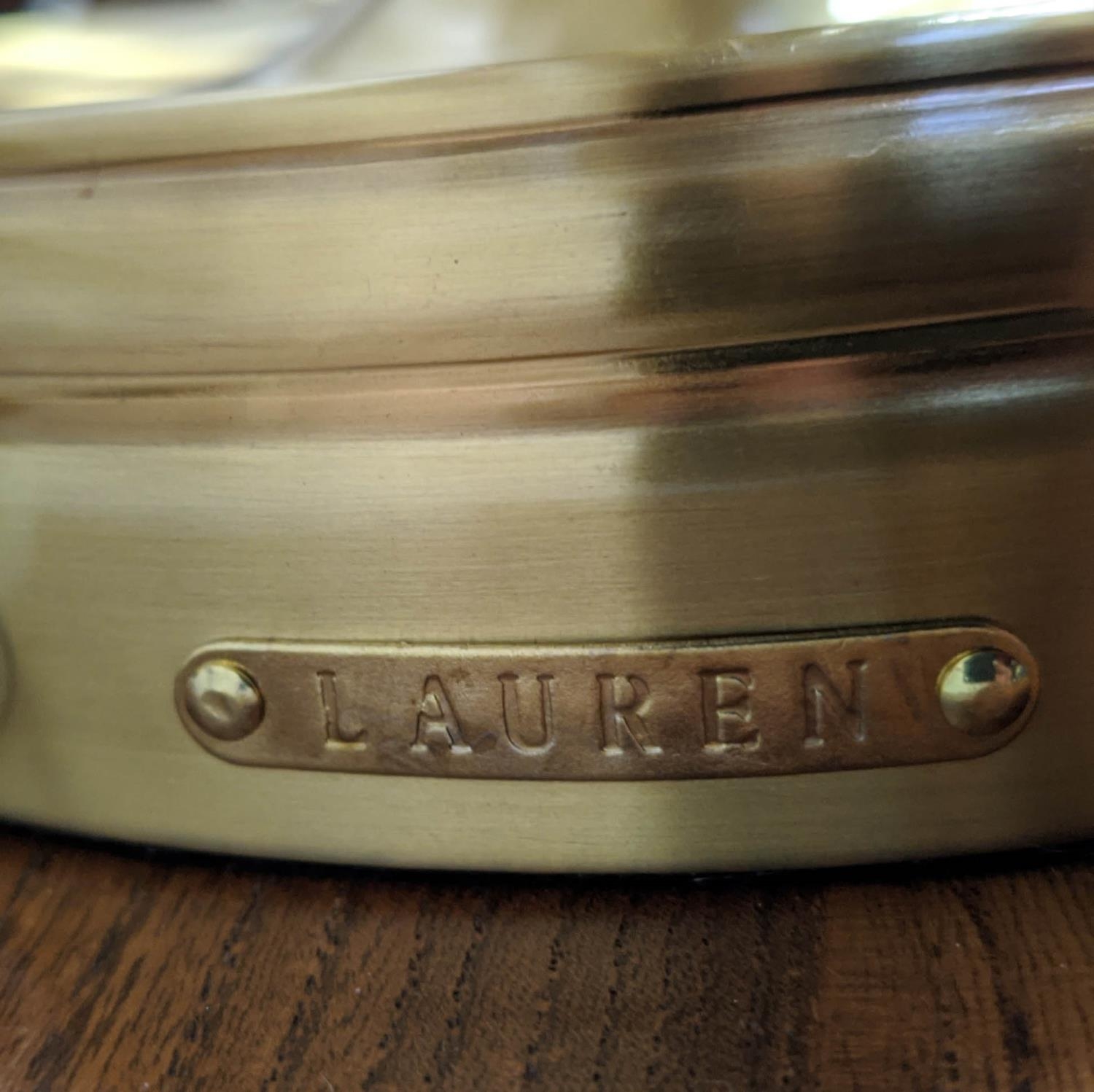LAUREN RALPH LAUREN HOME TABLE LAMPS, a pair, floral shades, 85cm H. (2) - Image 5 of 5