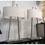 SELEZIONI DOMUS TABLE LAMPS, a pair, with shades, 82cm H x 50cm x 29cm. (2)