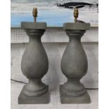 TABLE LAMPS, a pair, 61cm H, architectural design. (2)