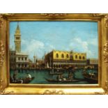 AFTER CANALETTO 'The Return of Bucintoro to the Pier by The Doge's Palace', oil on canvas, 88.5cm