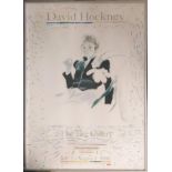 DAVID HOCKNEY 'Celia in Black Dress', offset lithograph in colours, exhibition poster for Tate