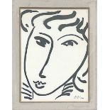 HENRI MATISSE 'Masque', heliogravure, with initials in the plate, suite: The Last Works of
