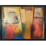 MICHELE PATRIZIO (Canadian, b.1955) 'Abstract', oil on canvas, signed, 90cm x 118cm, framed.
