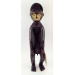 LEGA FIGURE, DR Congo, carved wood, 70cm H.