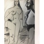 PABLO PICASSO 'Painter and Model II', 1972, lithograph, on Arches paper, bears stamp verso for