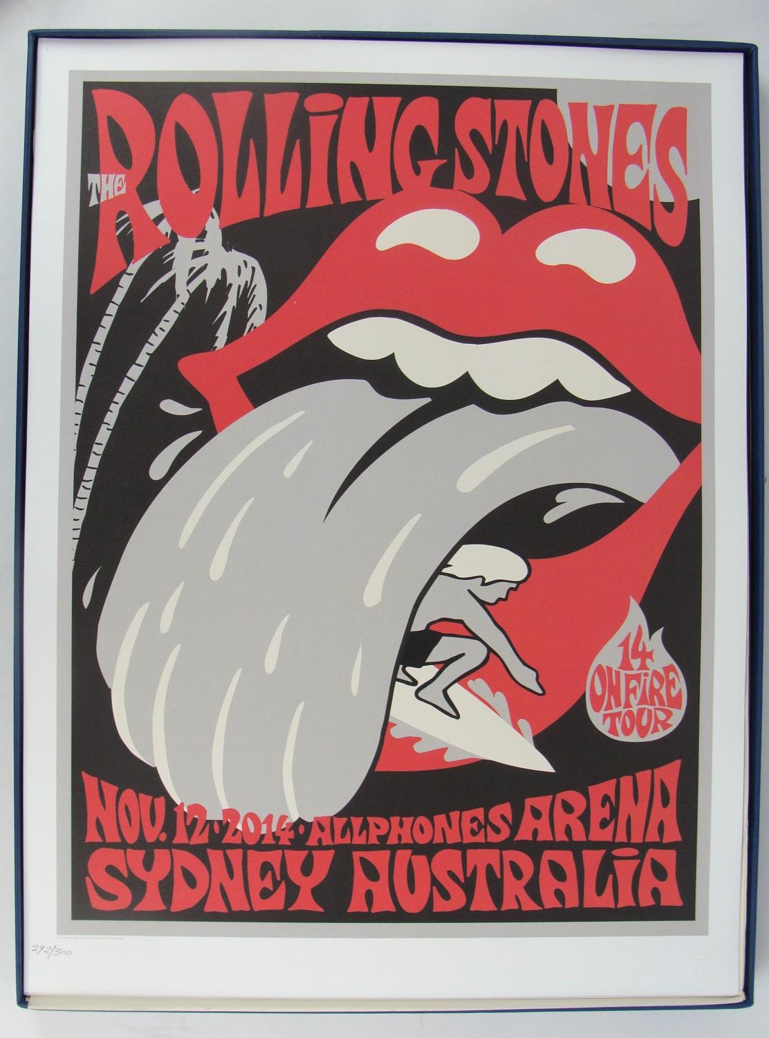 ROLLING STONES '14 on FIRE' BOX SET, of 13 lithographic posters from the 2014 Australia and New - Image 12 of 21