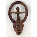 IGBO MASK, Nigerian, with christian influence.