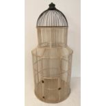 BIRD CAGE, 154cm H approx., large decorative, painted bamboo.