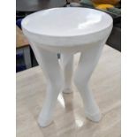 MARTINI TABLE, 40cm x 57cm H, contemporary triform horse hoof supports