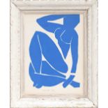 HENRI MATISSE 'Nu Bleu IX', original lithograph from the 1954 edition after Matisse's cut outs,
