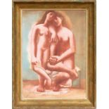 PABLO PICASSO 'Two Nudes', 1946, pochoir, ref.: Carman, 40cm x 30cm, in a vintage French frame. (