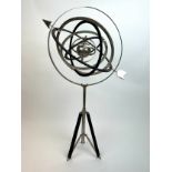 ARMILLARY SPHERE ON STAND, 140cm H.