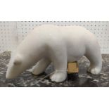 POLAR BEAR SCULPTURE, 34cm.