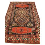 ANTIQUE CAUCASIAN SHIRVAN RUG, 180cm x 125cm.