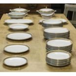PART DINNER SERVICE, Bavarian, including seven dinner plates, 7 bowls, 7 salad plates, 7 side