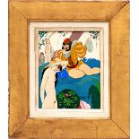 UMBERTO BRUNELLESCHI, pochoir, 1930, suite: Les Aventures Du Roi Pausole, 15cm x 12cm, in a
