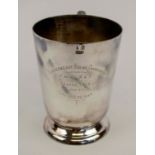 TANKARD, Walker and Hall Sheffield plate, inscribed 'Featherweight Boxing Championship, 1st Wing R.