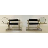 EXECUTIVE LETTER READING SETS, a pair, each including a magnifying glass and letter knife,