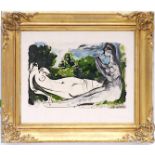 PABLO PICASSO 'Femme Nue et Joueuse de Flute', 1975, pochoir, edition: 2000, Euroart, Daniel