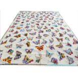 FINE SUZANI BUTTERFLY KILIM, 277cm x 203cm.