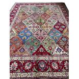 ANTIQUE PERSIAN GARDEN DESIGN CARPET, 350cm x 260cm.