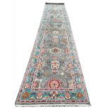 CONTEMPORARY BAKSHAISH DESIGN RUNNER, 385cm x 80cm.