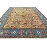 ANTIQUE PERSIAN TABRIZ CARPET, 375cm x 285cm.