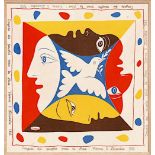 PABLO PICASSO 'Foulard pour le Congress des Peuple pour la Paix', 1952, silkscreen on cotton, signed