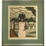 JULIAN TREVELYAN (190 - 1988), 'Banana Girl', original aquatint etching, signed, titled and numbered