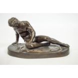 BRONZE 'The Dying Gaul', late 19th century, early 20th century, 30cm L x 18cm H.