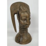 YORUBA (NIGERIA), early 20th century, a carved crest head representing the God of Ancestors '