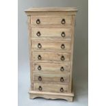 TALL CHEST, vintage teak, with seven drawers, 57cm x 40cm x 113cm.