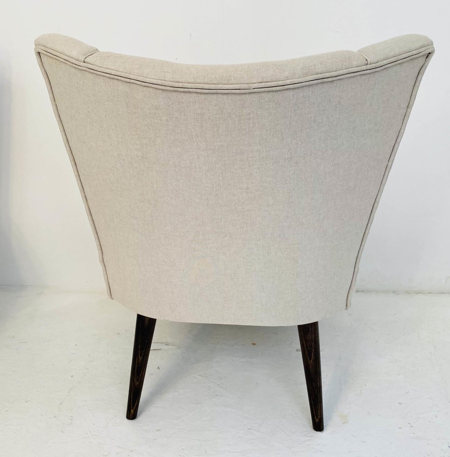 SIDE CHAIRS, a pair, 82cm x 65cm x 68cm, 1960s Danish style, neutral linen upholstery. (2) - Image 5 of 5