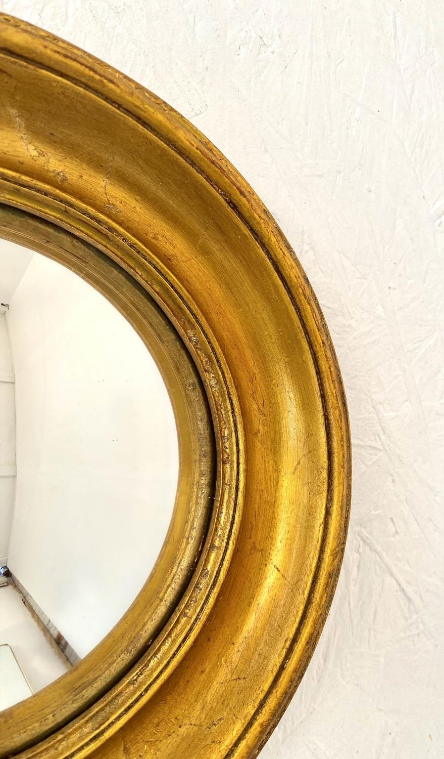 CONVEX WALL MIRRORS, a set of 12, 26cm diam. at largest, regency style, gilt frames, various - Image 2 of 4