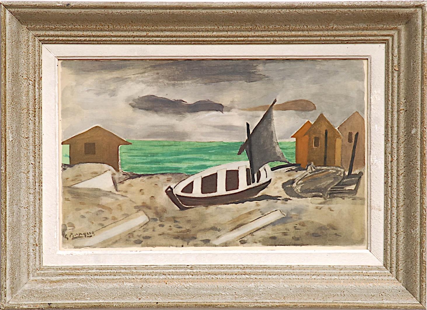 GEORGES BRAQUE, 'À Varengeville', pochoir, signed in the plate, edition of 1000, published in