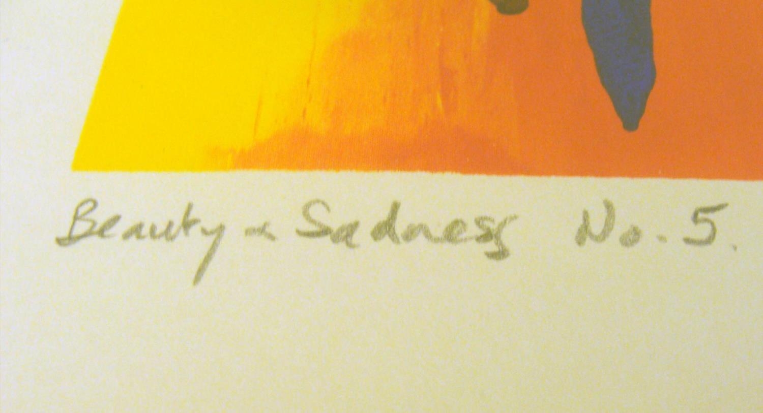 MARTYN BREWSTER (British, b.1952) 'Beauty and Sadness', 1966, a set of three monoprints, - Image 6 of 8