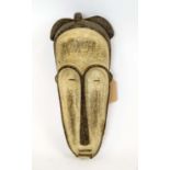 FANG BYERI MASK, Gabon, 60cm x 26cm, carved wood.