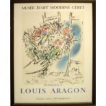 MARC CHAGALL (1887-1985) 'Exhibition poster - Hommage à Louis Aragon', 1971, offset lithographic
