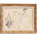 PABLO PICASSO, lithograph, suite: La Comedie Humaine, 26cm x 40cm, printed by Mourlot, in a