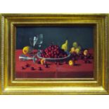 PIERRE JOUFFROY (French, 1912-2000) 'Still Life of Fruit', 1972, oil on canvas, signed and dated