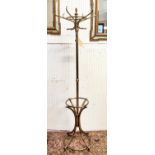 COAT STAND, 179cm H, French mid 20th century design, brass.