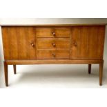 GORDON RUSSELL SIDEBOARD, mid 20th century walnut, with four drawers flanked by cupboards