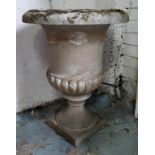 GARDEN URN, 68cm x 51cm diam., composite stone, Regency style.