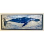 CONTEMPORARY SCHOOL, study of a whale, framed, 44cm x120cm.